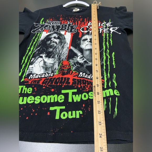 Rob zombie and Alice cooper. The gruesome twosome band tee - Picture 5 of 5